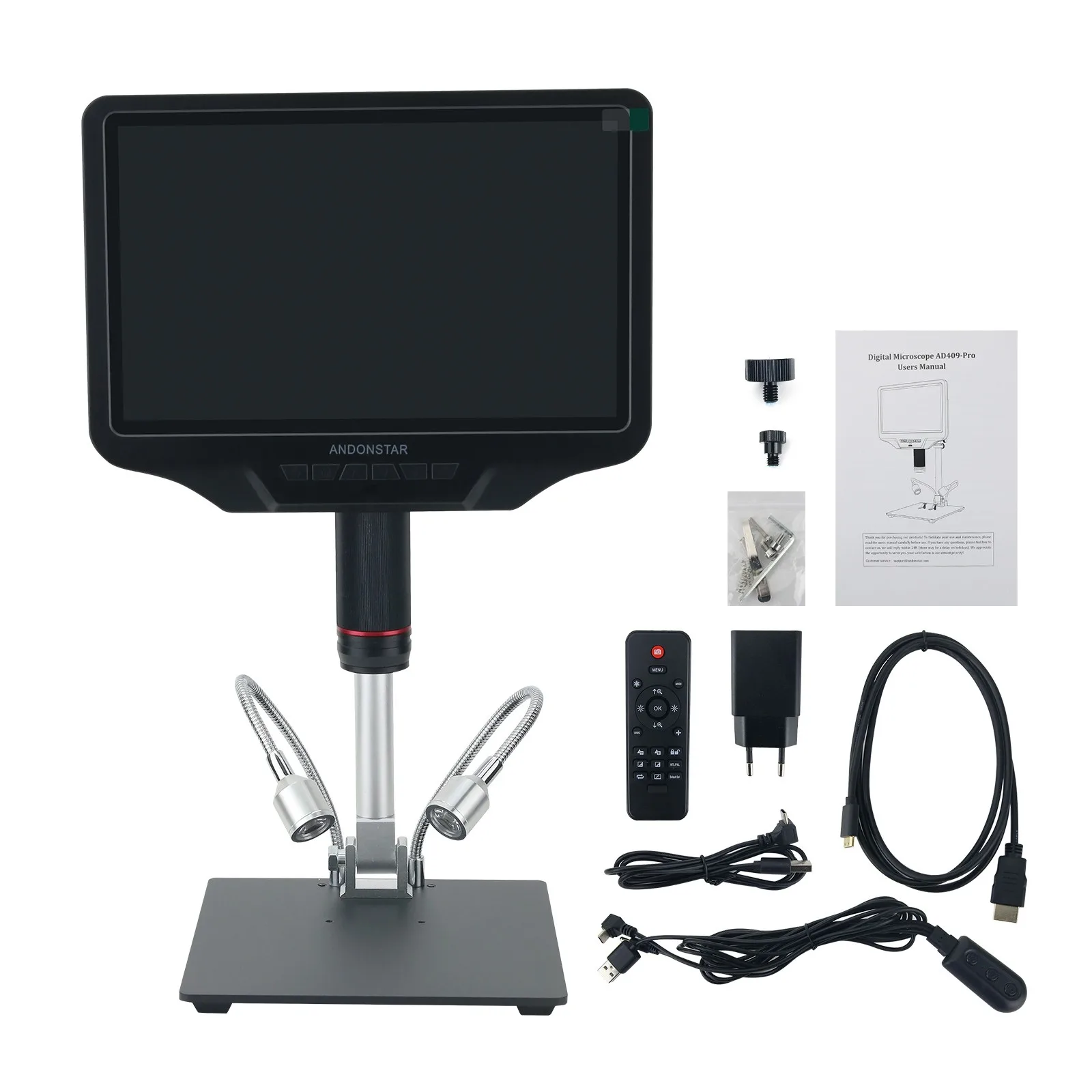 Andonstar AD409 PRO 4MP 300X WIFI Microscope Digital Microscope 10.1