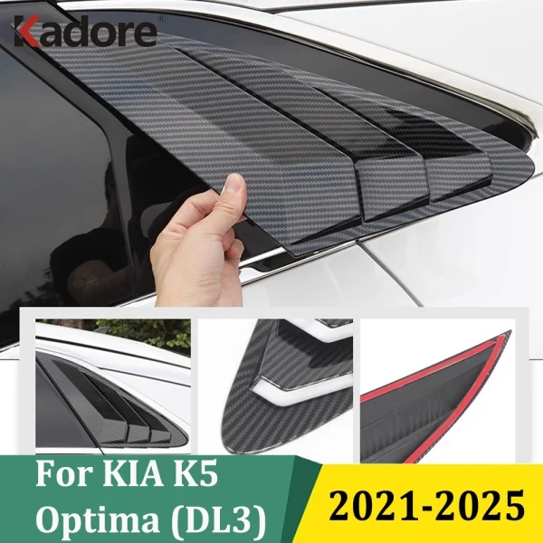

Для KIA K5 Optima (DL3) 2021 2022 2023 2024 2025 Внешние аксессуары из углеродного волокна для автомобиля, жалюзи на заднее окно, спойлер, накладка
