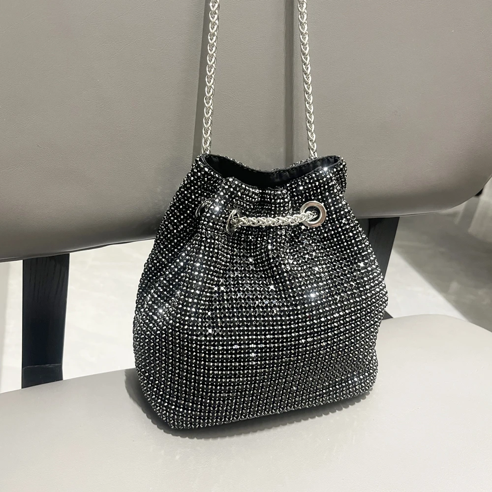 luxury Designer shoulder bag Handle Shining Rhinestones Evening clutch Bag Purse Crystal Purses and handbag Hobo Bags