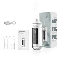 Portable Pull-out Oral Irrigator Dental Water Jet 6 Mode Water Flosser for Teeth Rechargeable 180ML Water Tank Waterproof 4 Tips