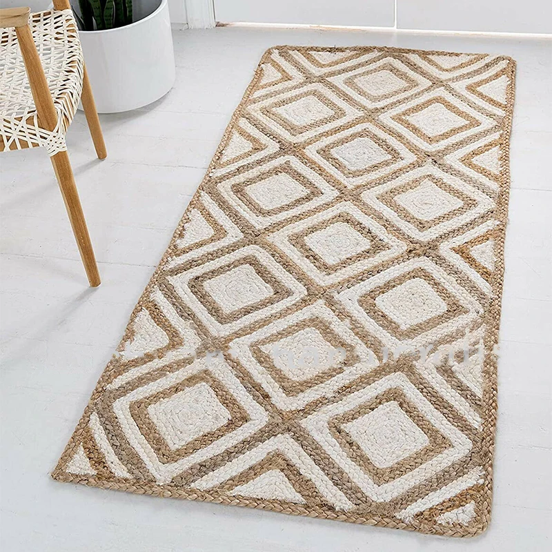 

78x360cm Large Area Carpet In Hallway Braided Area Rugs Natural Jute Runner Home Decor Area Floor Rug