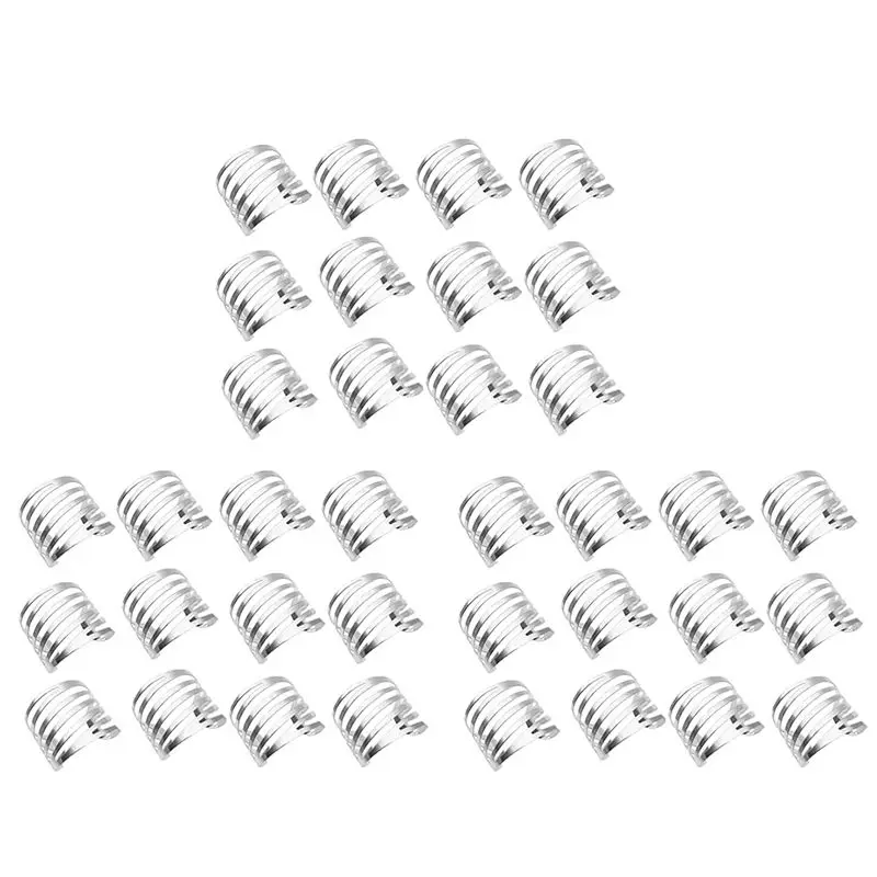 ABVT-Silver Napkin Rings Set Of 36 Hollow Out Napkin Rings Holder For Christmas Everyday Holiday Party