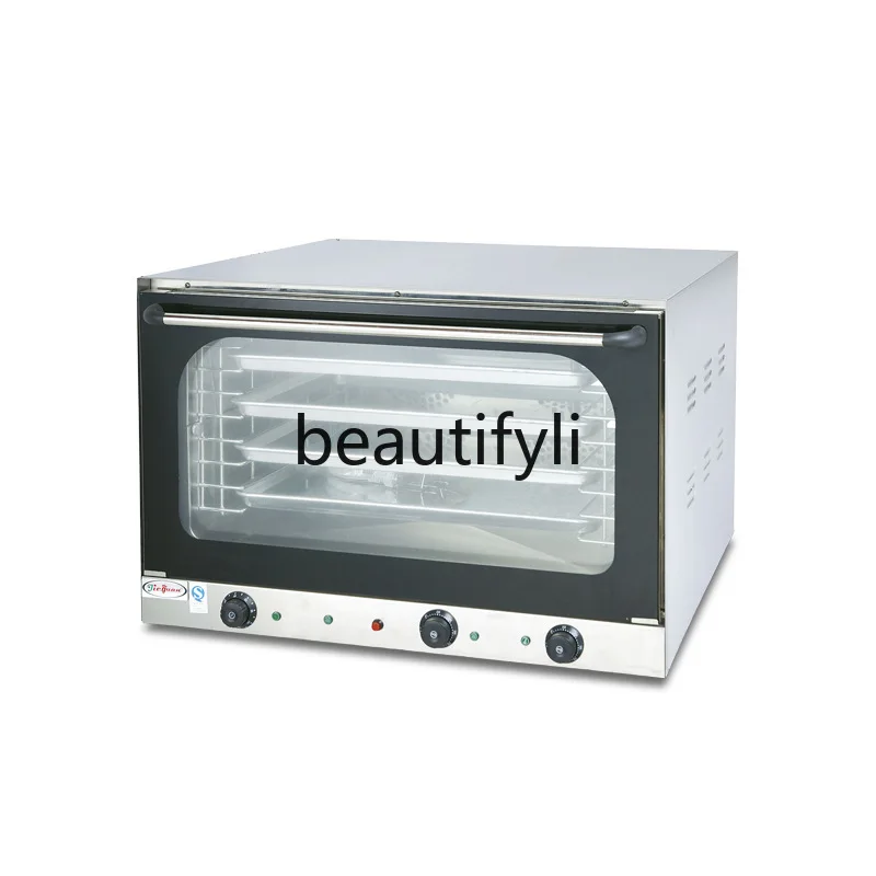 Commercial full perspective hot air circulation electric oven with spray can be timed temperature control stainless steel