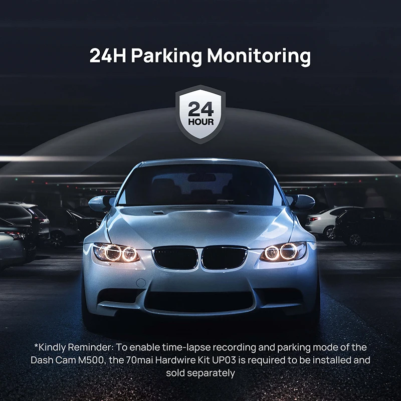 New Dash Cam M500 1944P 170FOV Car DVR Built-in GPS ADAS 24H Parking Monitor Camera Recorder eMMC built-in Storage