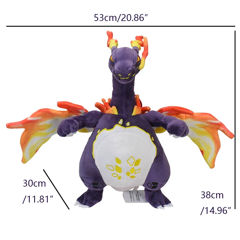 New Shiny Charizard Plush Toys Pokemon XY Fire Dragon Anime Movies Posket Monster Stuffed Toy Birthday Gift