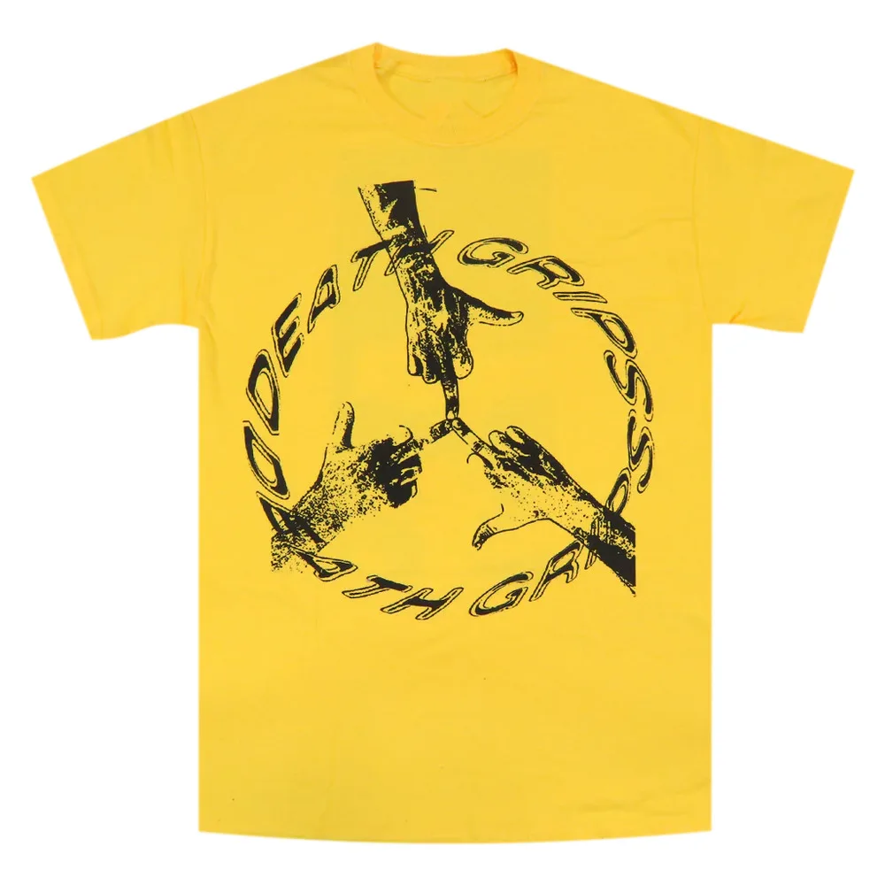 Death Grips Peace Daisy Heavy Cotton Yellow All Size Unisex Shirt MM883   Tees Y2K tops Unisex Summer Short Sleeve