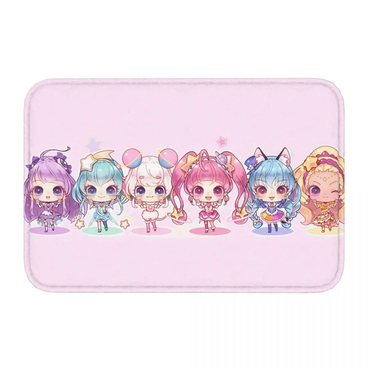 Pretty Cure Precure Princess Anime Non-Slip Carpet Star Twinkle Chibi Hagoromo Lala Amamiya Erena Fuwa Doormat Mat Floor Rug