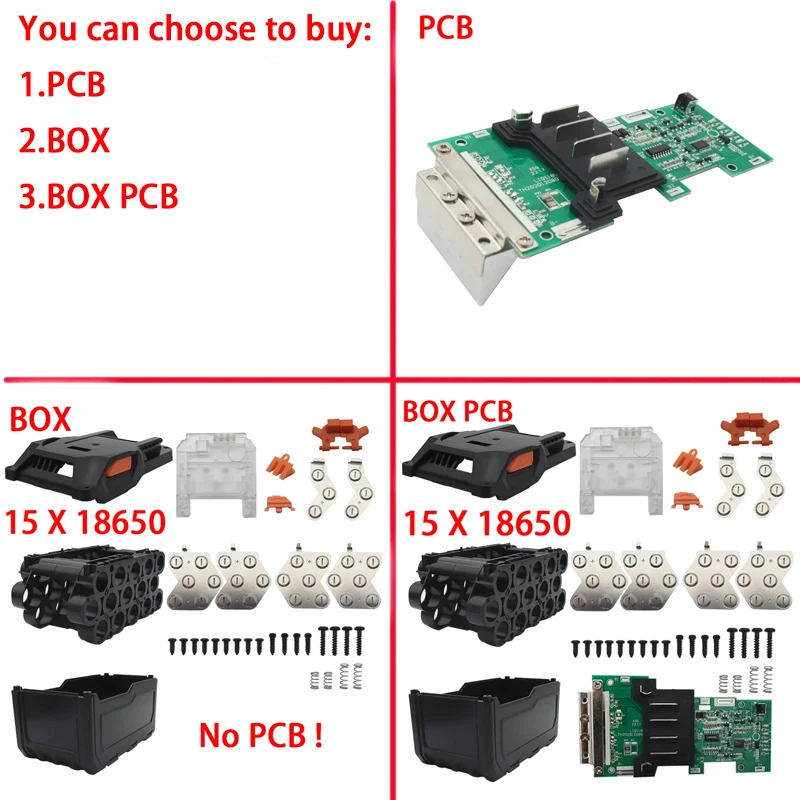 شحن حماية لوحة الدوائر تسمية صندوق ، علبة بطارية ليثيوم أيون ، مؤشر LED ، يصلح ل AEG ، RIDGID ، 18 فولت ، 3.0Ah ، 9Ah ، 15x18650
