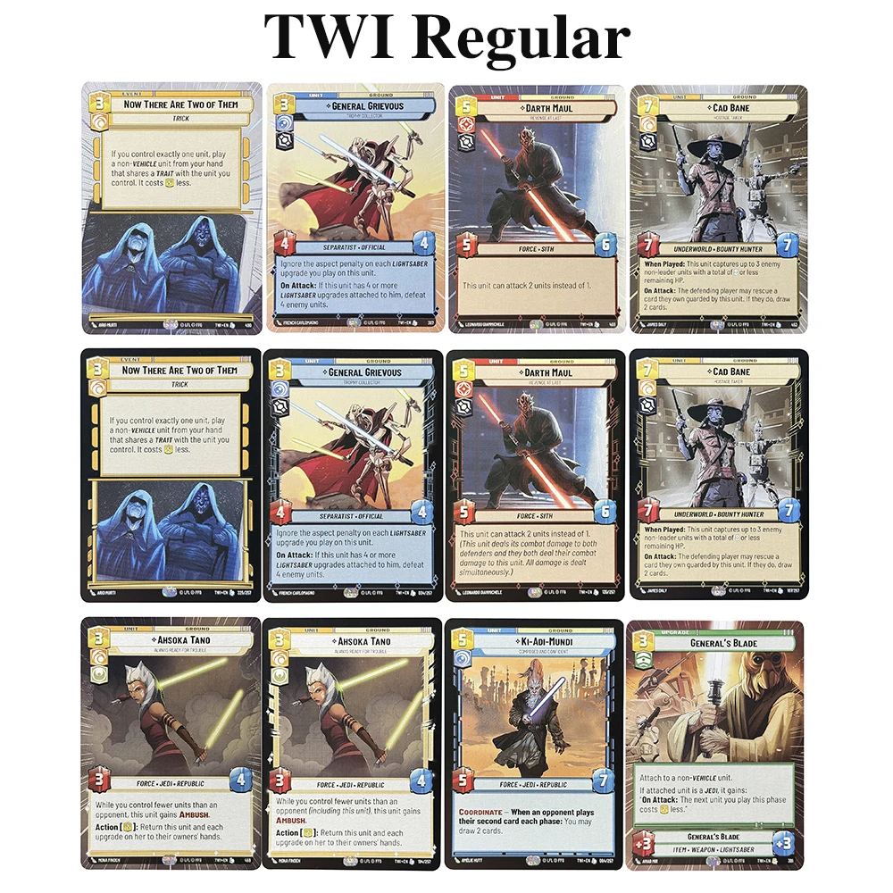 

SWUDB Normal Proxy Cards Twilight of the Republic Cad Bane Darth Maul Hyperspace General Grievous Now There Are Two of Them