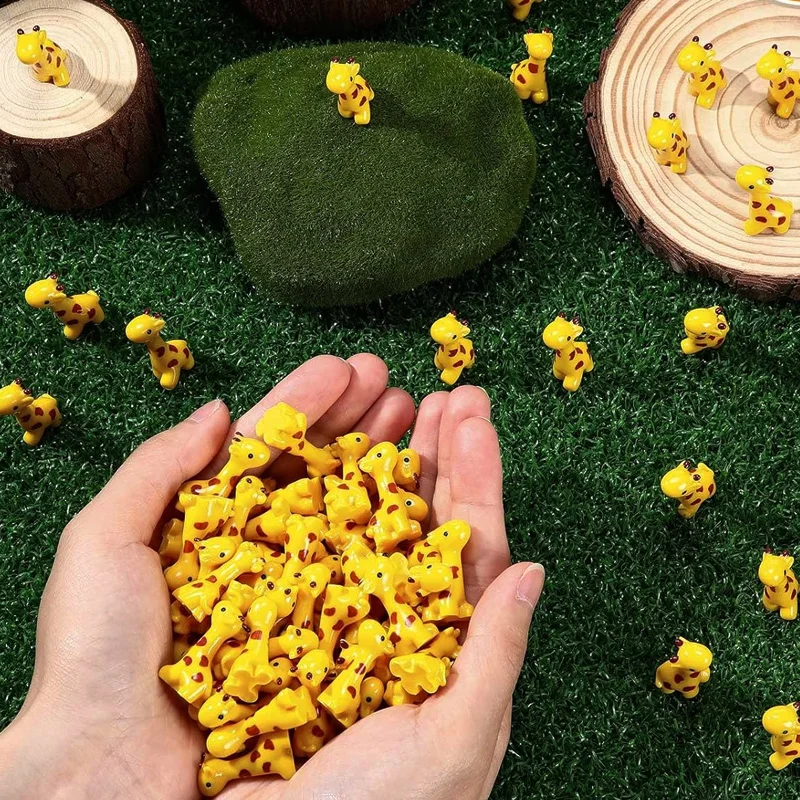 5/10 قطعة منمنمات الزرافة الراتنج الصغيرة ، شخصيات حيوانات لطيفة للمناظر الطبيعية الصغيرة نماذج ديكور المنزل ذاتية الصنع الحلي الجنية الحرفية