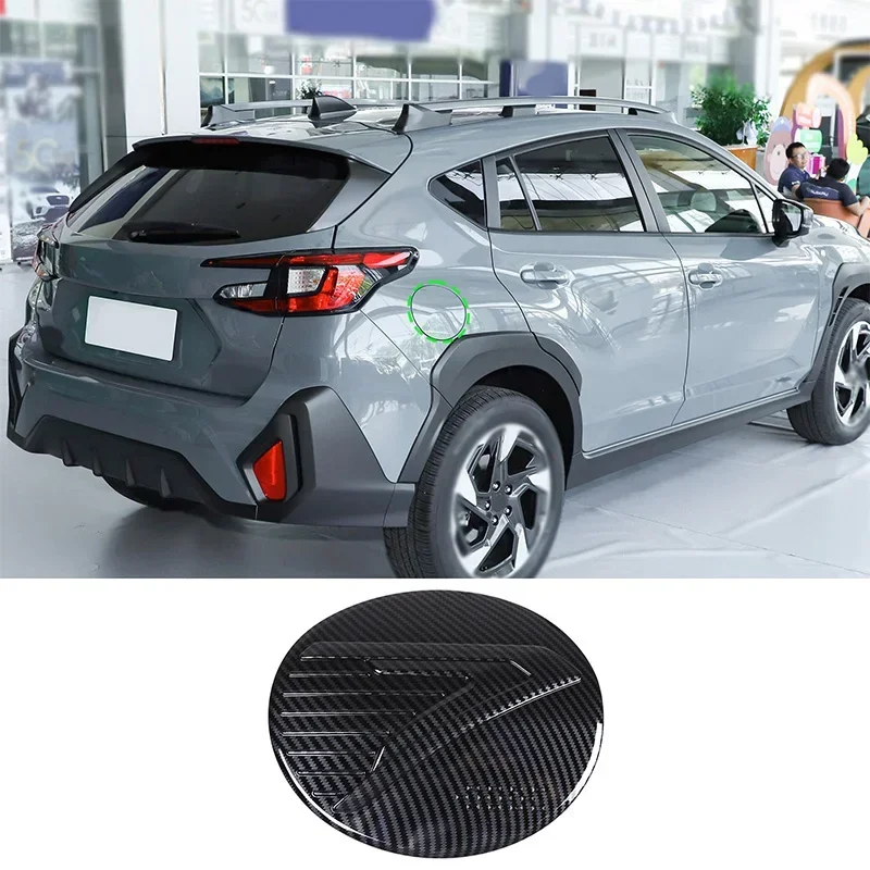 

For Subaru Crosstrek 2023-2024 ABS Carbon Fiber Car Fuel Filler Door Gas Tank Cap Trim Sticker Car Accessories