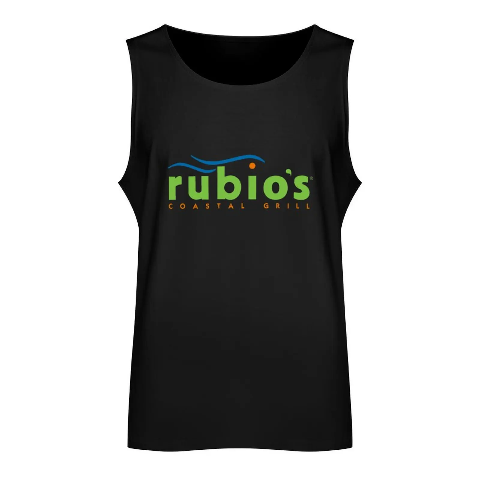 Rubio's (Coastal Grill) Tank Top men gym muscle t-shirt t-shirt gym man Short sleeve