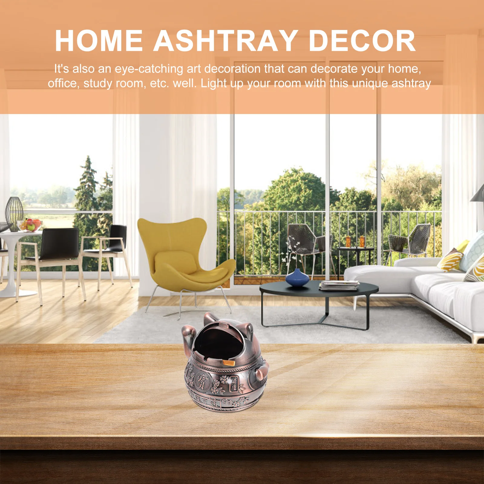 

Cat Shaped Decorative Zinc Alloy Portable Metal Ashtray For Home Office Bar Desktop Cigarette Holder Tabletop Ashtray Adornment