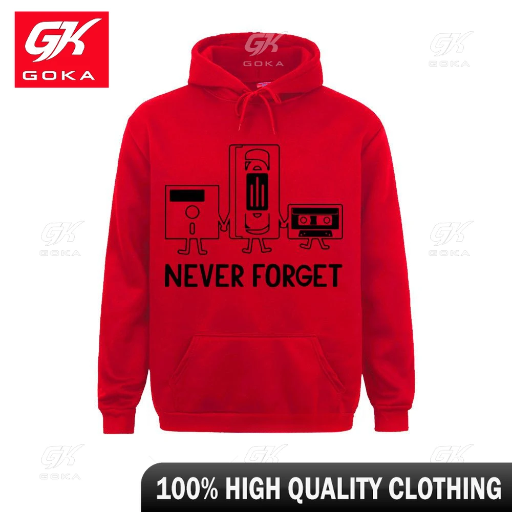 Fashion New Hoodies Men' Never Forget Floppy Disc VHS Cassette Tech Print Sweatshirts Male Casual cool Sportswear Unisex Hoodie