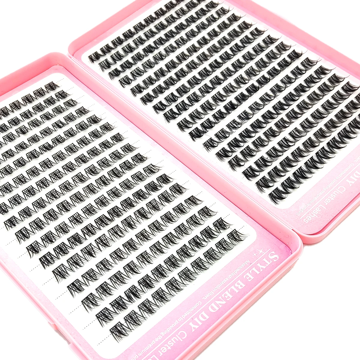 Scherpe wimperclusters, verspreide wimperclusters in komische stijl, verlengde unieke puntige clusters, anime enkele cluster elf eyela