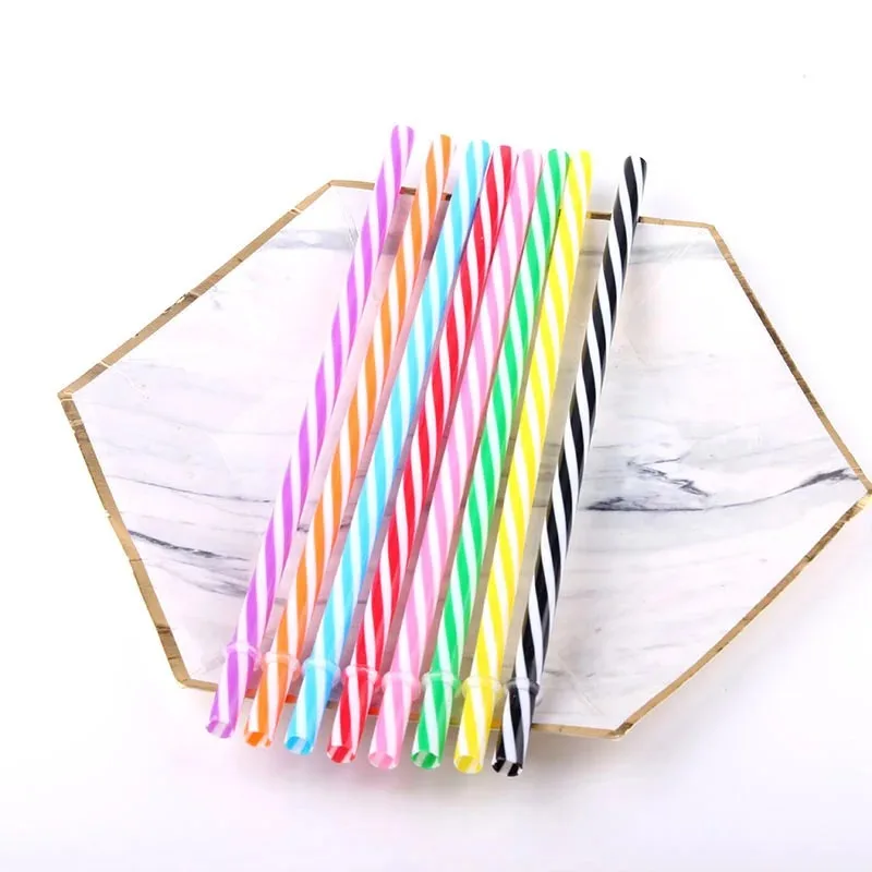 10pcs Universal Reusable Straws 7mm Diameter Suitable for Starbucks Tumbler Glass Cup Plastic Sippy Water Cup Accessories