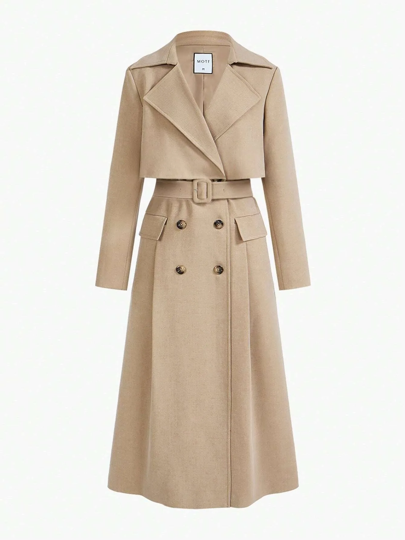 Elegant Women's Formal Dresses Suit Gowns with Belt Long Over Jacket Coat For Female Double-Breasted Coat Customized