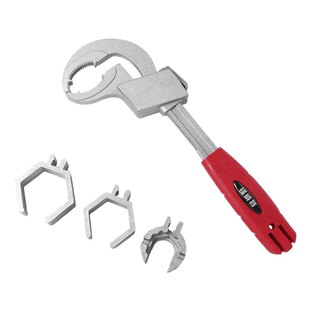 

4-in-1 Adjustable Faucet Wrench Self-Adjusting Large Opening Bathroom Wrench Double-ended Adjustable Sink Plumbers Wrench