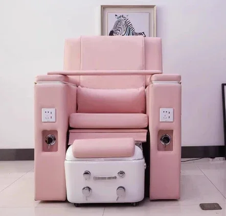 Multifunction Electric Recliner Pedicure Chair with Foot Spa Massage for Nail Salon Eyebrow and Eyelash Services