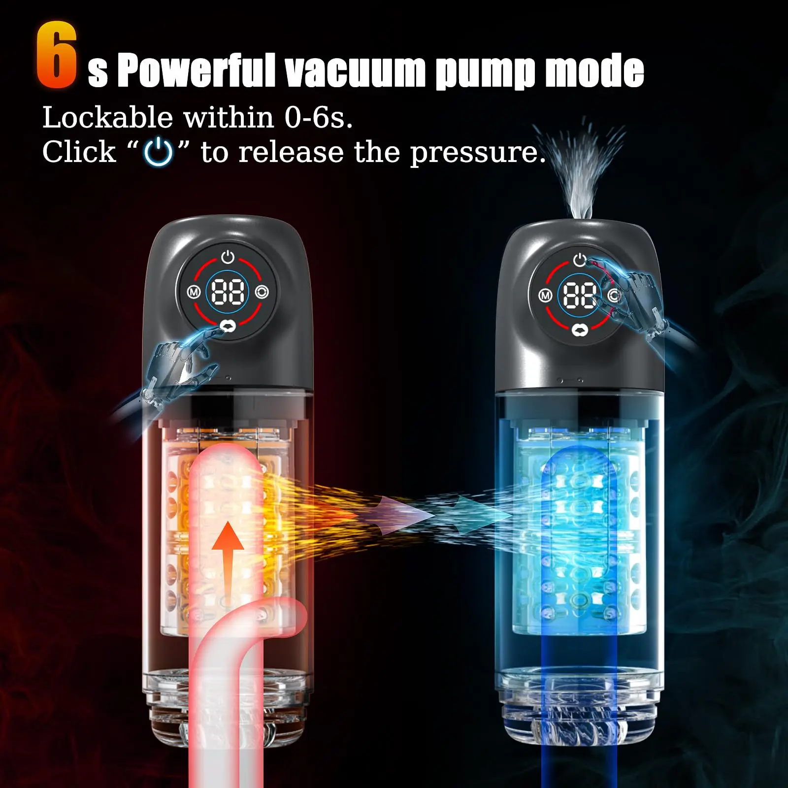 Automatic Male Masturbator with Rotating Vacuum Penis Pump Sucking Lick Vibrator Adult Sex Toys for Men Pocket Pussy LCD Display