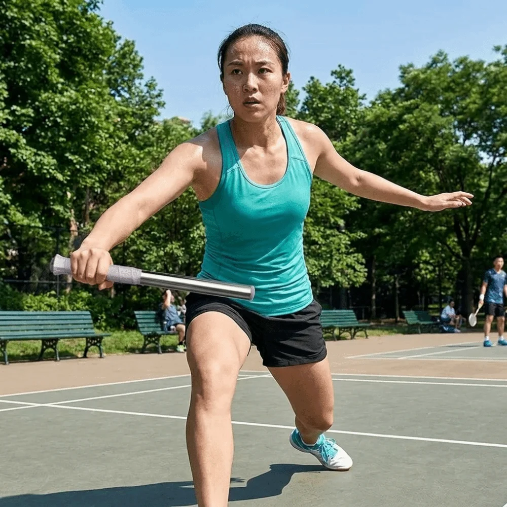 

Lightweight Racket Swing Trainer Portable Comfortable Grip Badminton Training Aid Power Correction Device Practicing Guide