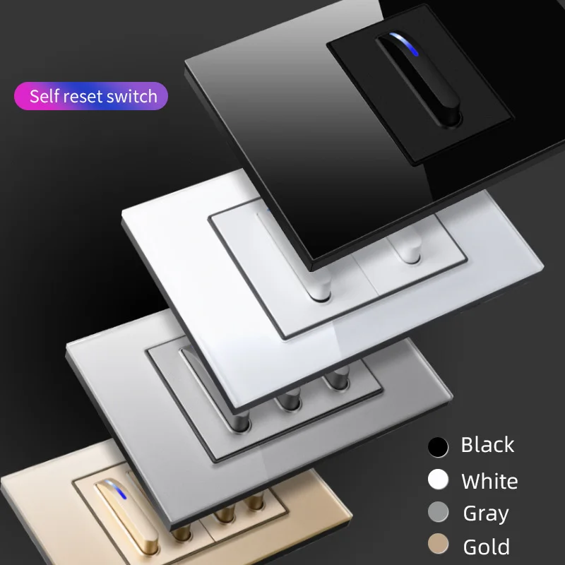 Universal black tempered glass wall lamp switch socket,US plug USB fast charging wall power socket,Mexico switch socket with USB
