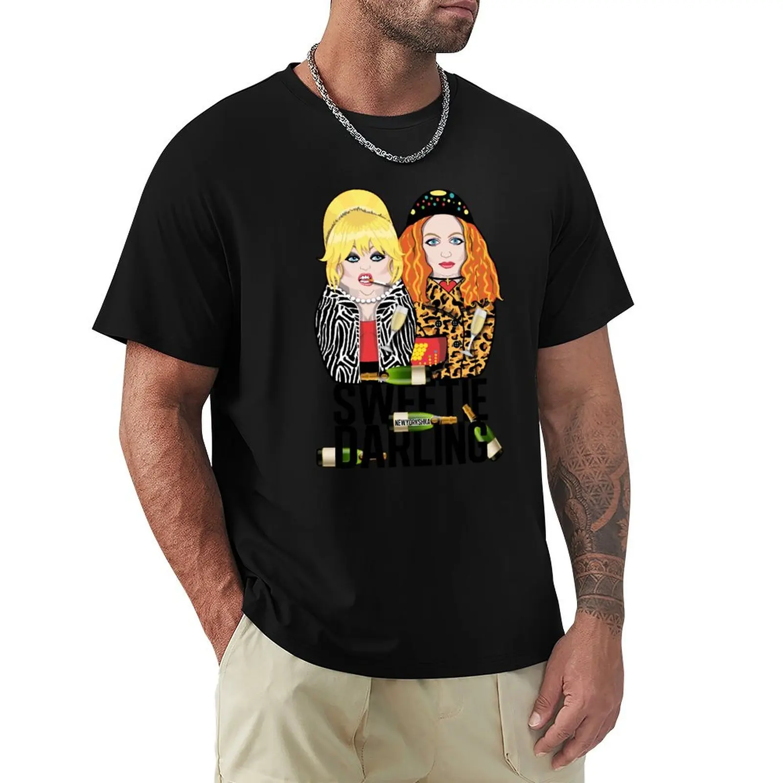 

Sweetie Darling - Absolutely Fabulous Dolls T-Shirt Daily Casual Short Sleeve Tee Shirt