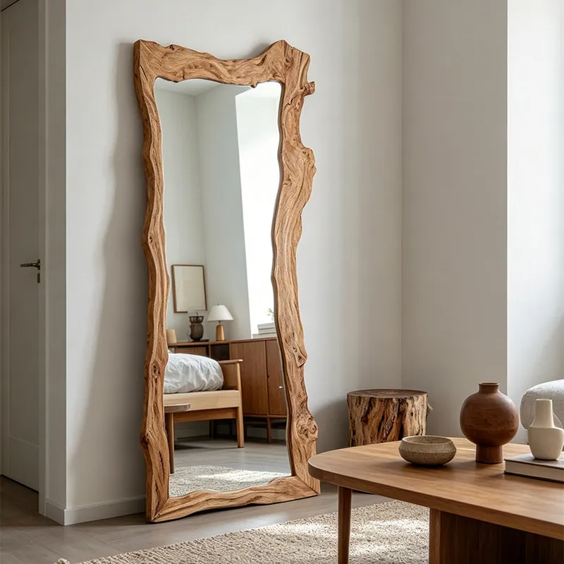 Modern Moving Mirror Standing Long Xenomorph Full Body Girls Bedroom Bathroom Luxury Mirror Mirror Espelhos Home Decorations
