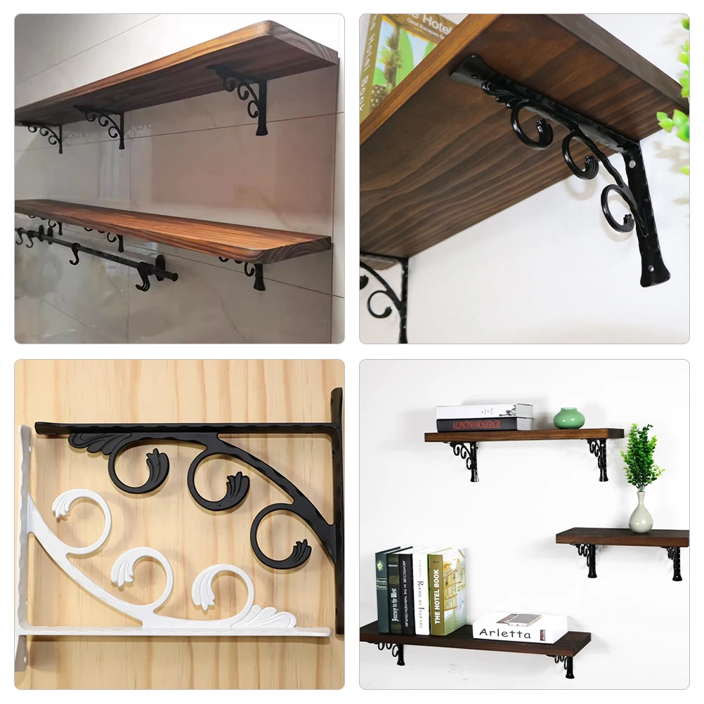 

Heavy Duty Wall Mounted For Floating Shelves Strong Metal Wall Shelf Supports Durable Aluminum Corner L Brackets Large Load