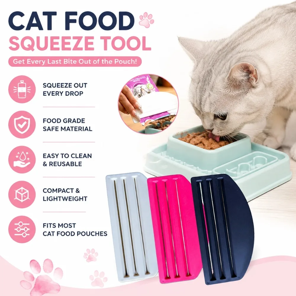 Cat Food Squeezing Practical Tool,Pet Feeding Aid,Manual Reusable Cream Tube Squeezer Toothpaste Dispenser