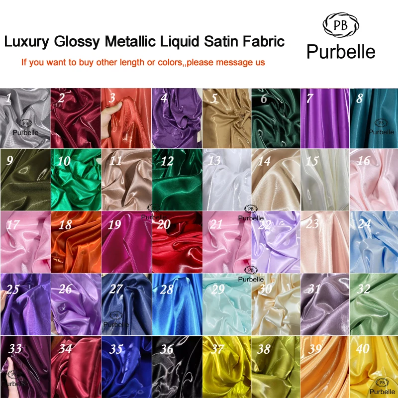 Hunter Green Luxury Glossy Metallic Liquid Satin Fabric Galaxy Water Gloss Satin Fabric for Dress Suit Clothing Designer Materia