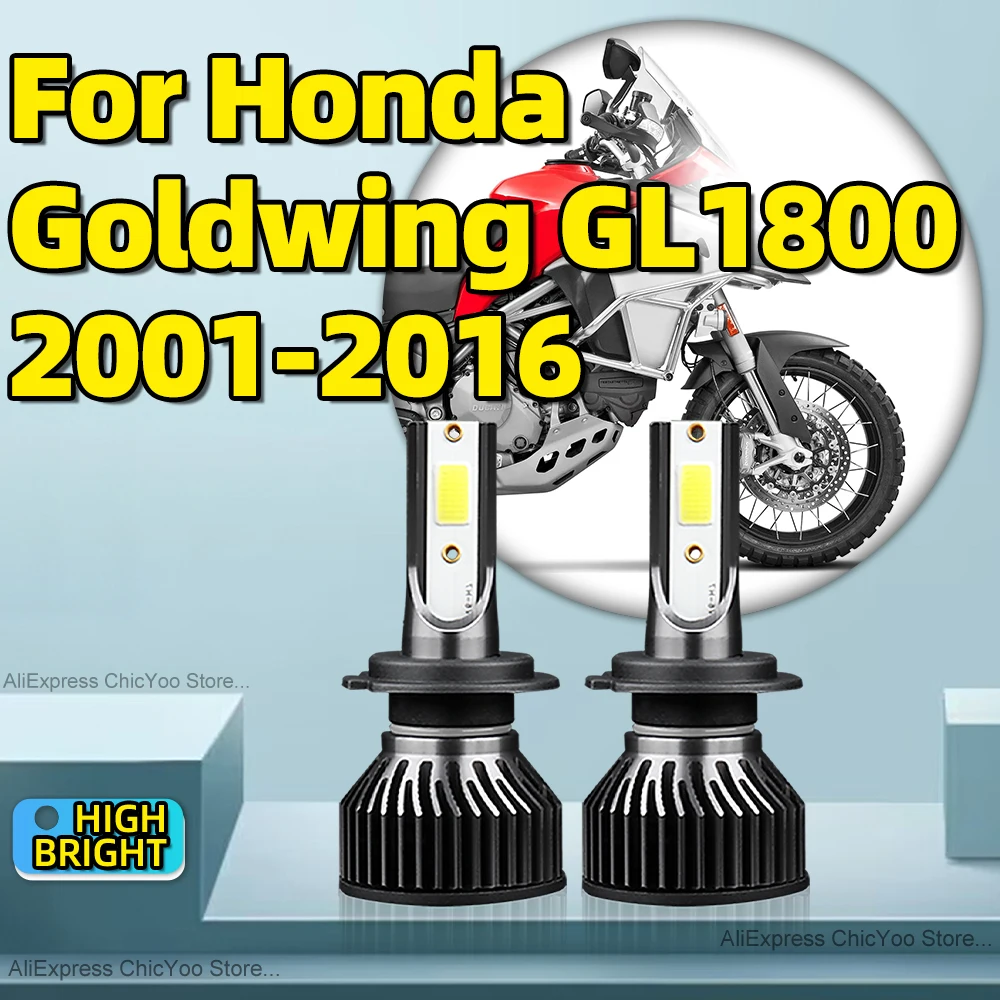 

Светодиодная лампа для мотоциклетной фары H7 6000K 120W с вентилятором для Honda Goldwing GL1800 2001 2002 2003 2004 2005 2006 2007 2008 2009-2016