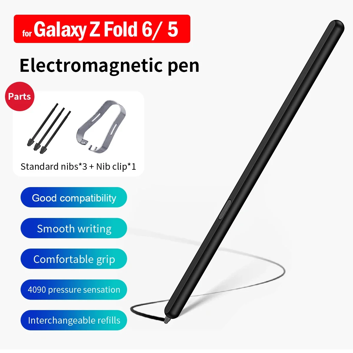 Stylus Electromagnetic Pen For Samsung Galaxy Z Fold 6 Fold6 Fold 5 5G Slim S Pen Stylus Compatible Folding Screen Stylus Pen