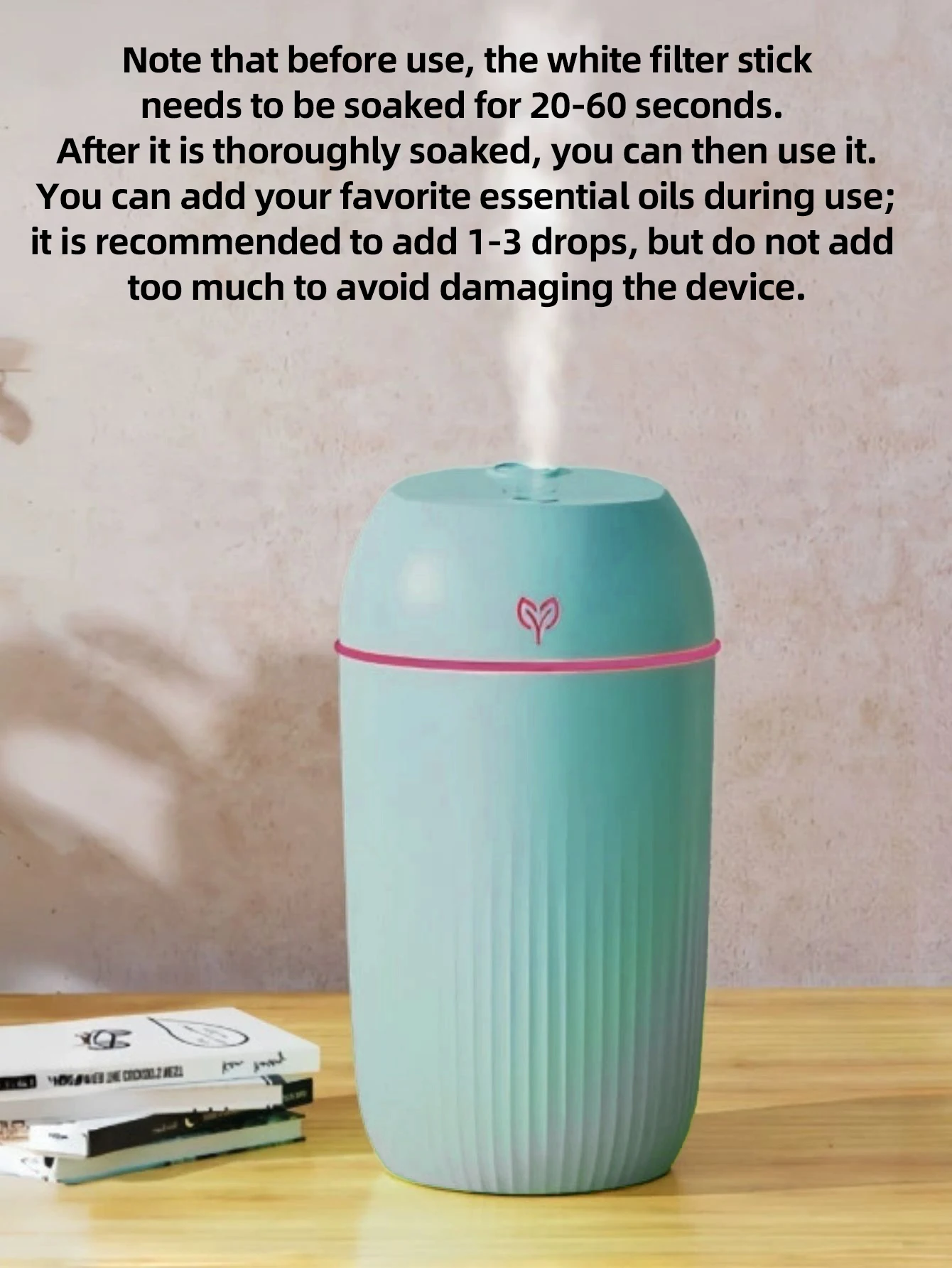 420ml Portable USB Ultrasonic Air Mini Humidifier Essential Oil Diffuser Car Purifier Aroma Anion Mist Maker - view 3