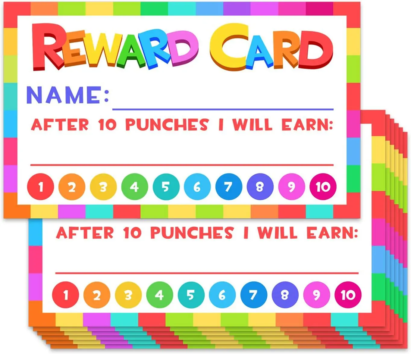 50Sheets Reward Point Punch Card Creative Interactive Growth Record Tools Children Good Habit Cultivation Supplies Praise Card