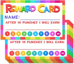 50Sheets Reward Point Punch Card Creative Interactive Growth Record Tools Children Good Habit Cultivation Supplies Praise Card