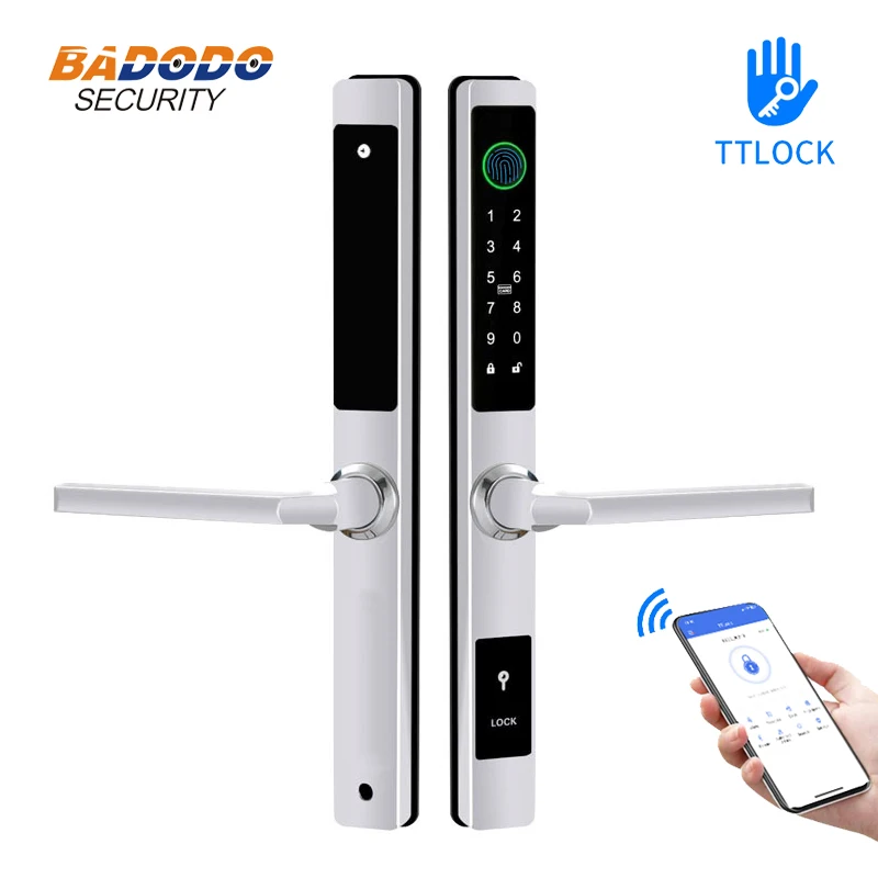 TTLock APP Waterproof Fingerprint Password Card Lock For Outdoor Used Pull Push Sliding Door With 2585 3085 4085 5085 Mortise