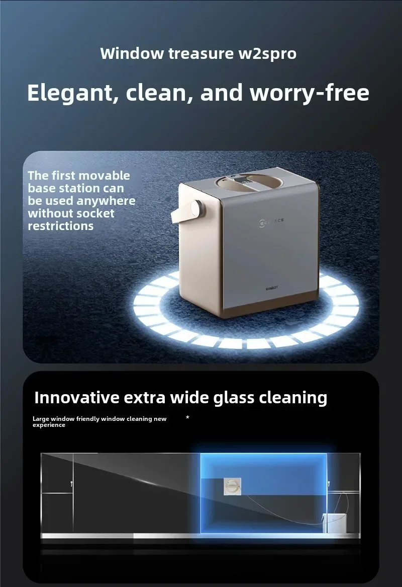 Original    ECOVACS  W2S PRO Window Treasure Multifunctional Base Station Window Cleaning Robot