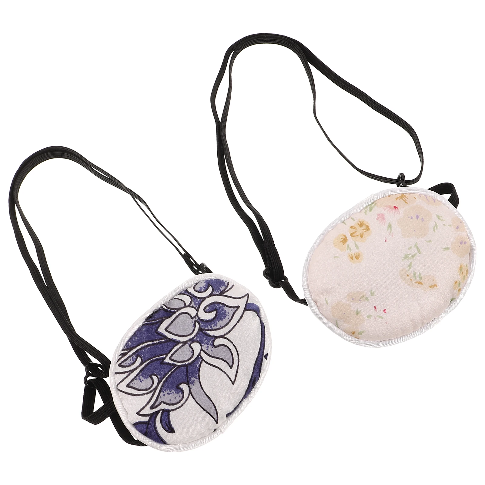 

2 Pcs Silk Eye Cover Mask Portable Amblyopia Convenient Patch Adjustable Supply Corrected