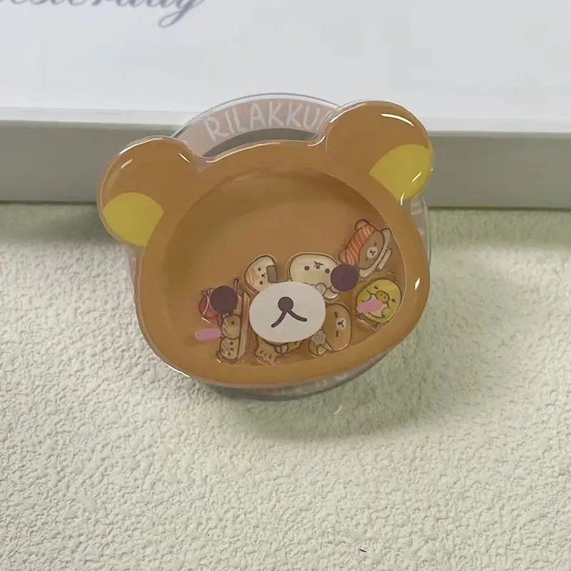 Kawaii Rilakkuma Shake Fighter Cartoon Cute Magnetic Phone Holder with Retractable Decoration for Girls' Holiday Creative Gifts