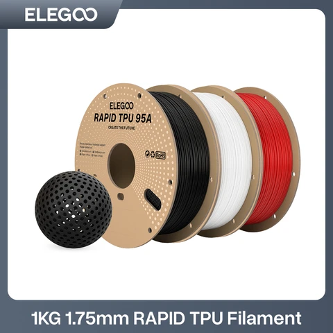 ELEGOO Rapid TPU Filament 95A черный 1 кг