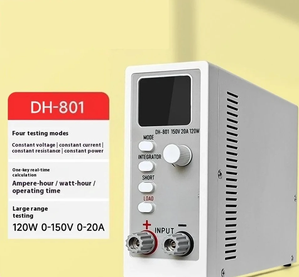 1KG Upgraded DC Electronic Load 150V 20A 120W High Precision Battery Discharge Tester, Support CC & CV Mode