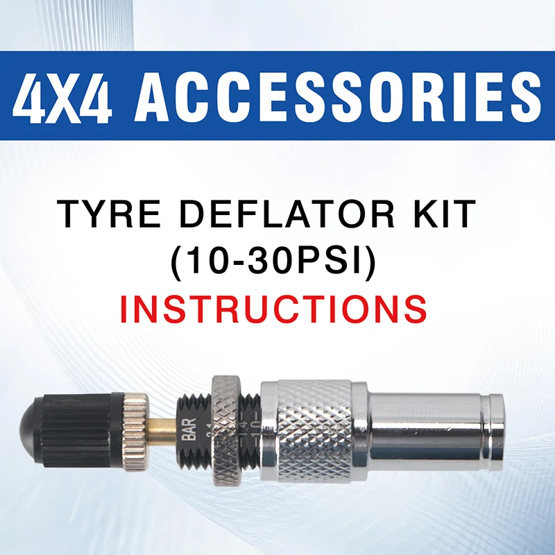 

Auto-Stop Tire Deflator Valve Kit (10-30 PSI) Screw-on Tyre Air Down Tool Vehicles Motorcycle Offroad 4x4 Tire Tools Set