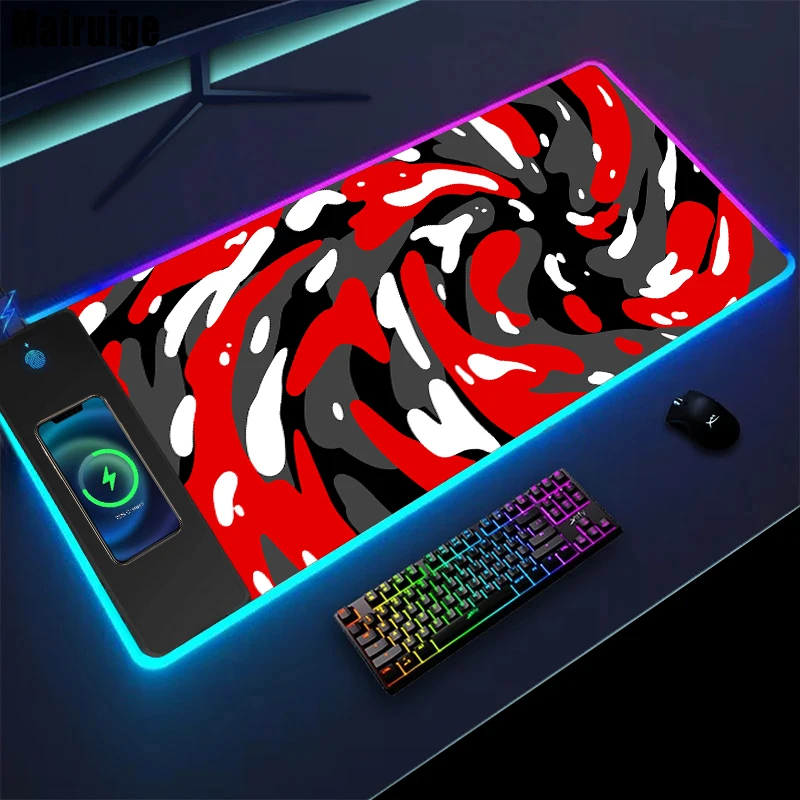 Wireless Charging Mouse Pad Padding Gaming Accessories Gaming Room Decoration Mousepad Gamer 900x400 Desk Pad Setup Mouse Mat