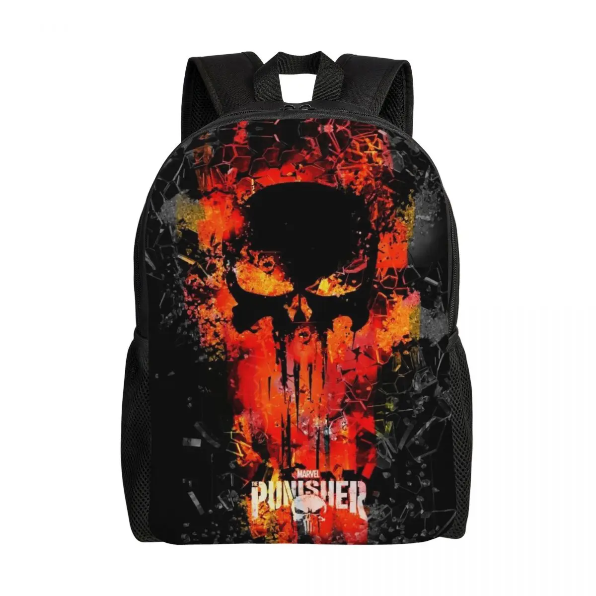 

Рюкзак Punisher на заказ для женщин и мужчин, школьный рюкзак, подходит для 15-дюймовых ноутбуков, сумки с символом черепа