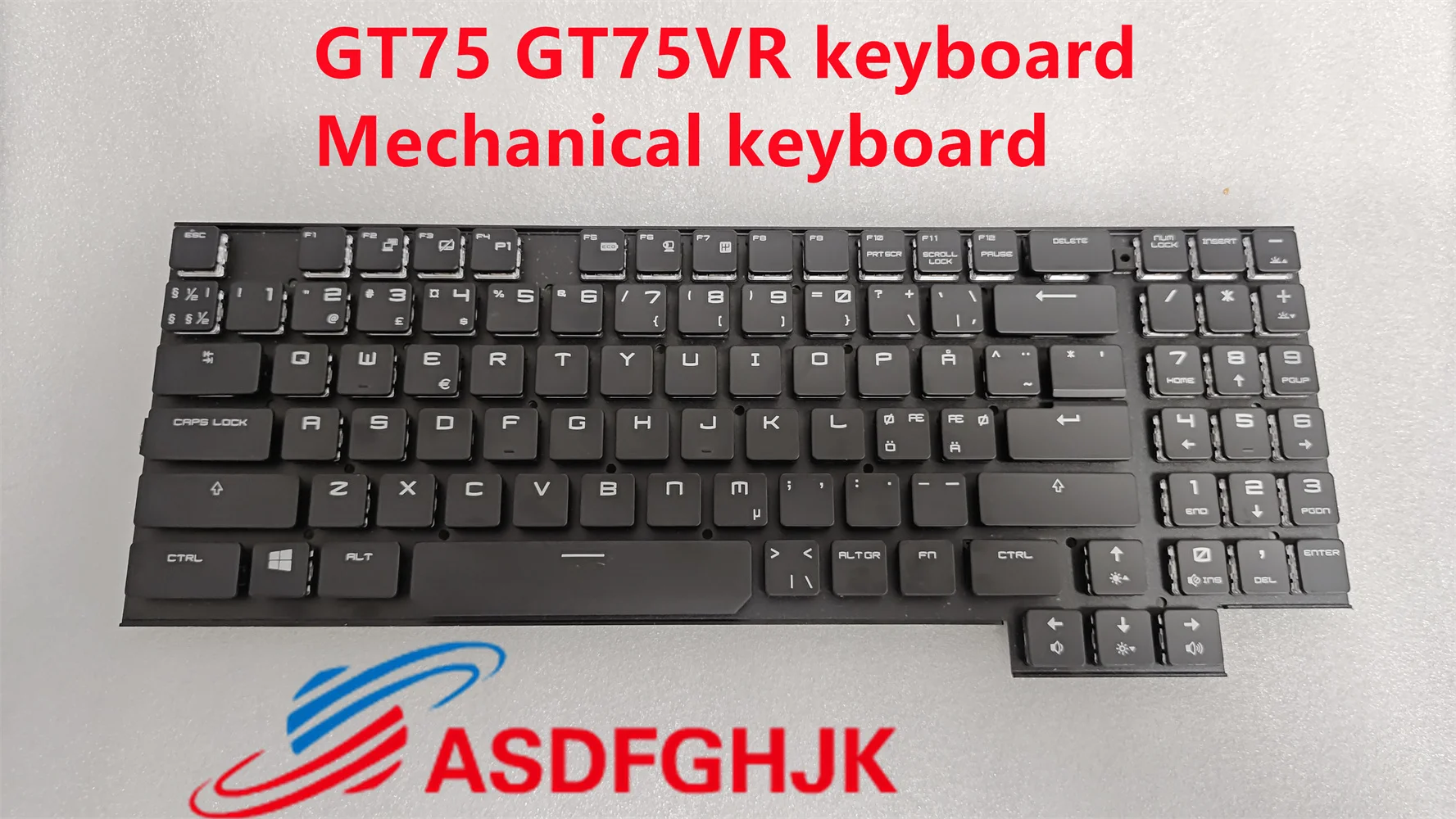 

Used GT75 Mechanical Keyboard for MSI GT75 Titan 8RF 8RG MS-17A3 GT75 8SF 8SG 9SG 9SF 10SG 10SF MS-17A6 GT75VR 7RE 7RF MS-17A2