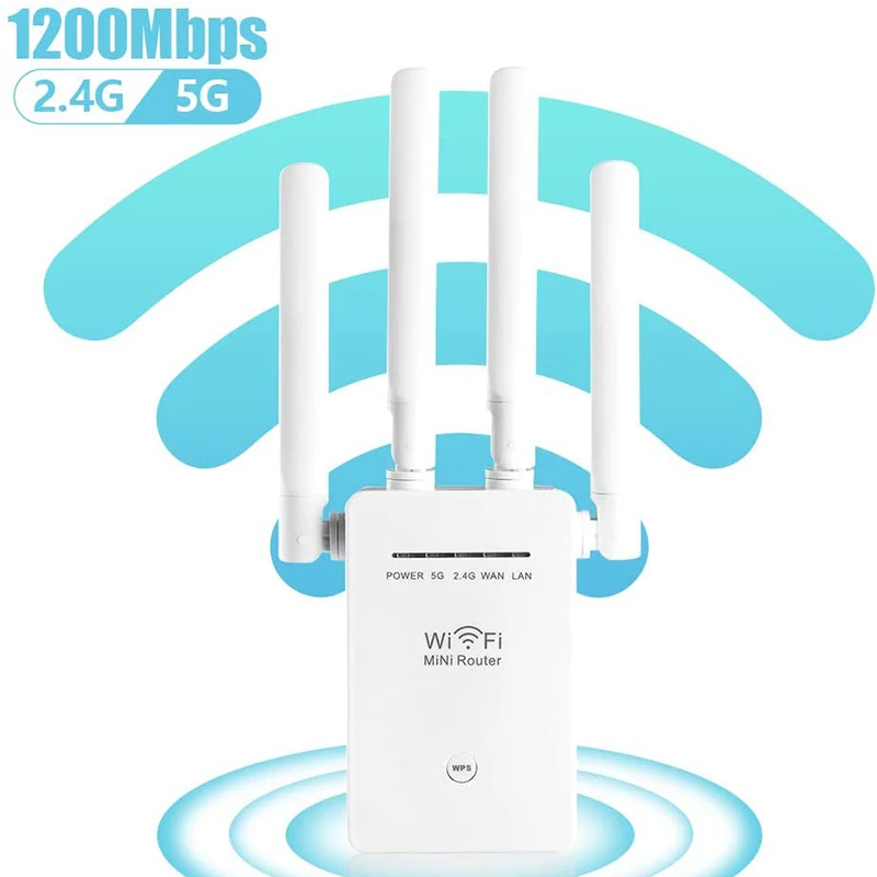 5g wifi repetidor de longa distância wi-fi amplificador 1200mbps wi fi extensor sinal rede sem fio wi-fi booster 5ghz wi fi ponto acesso