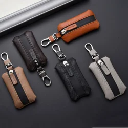 Mini Leather Key Bag Men'S Car Key Bag Coin Zipper Bag Unisex Pocket Key Holder Organizer Pouch Zipper Key Bag With Keychain
