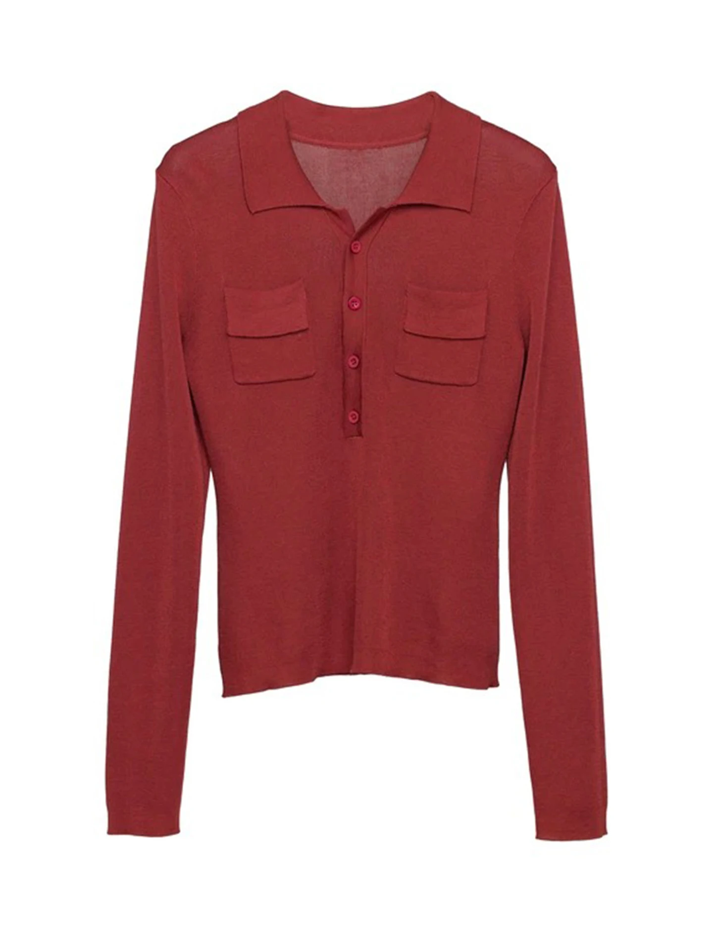 Comfortable Long Sve Knitted Sweater Casual Commute Base Layer Top Faionable Early Autumn Skin-friendly Overhead Sle