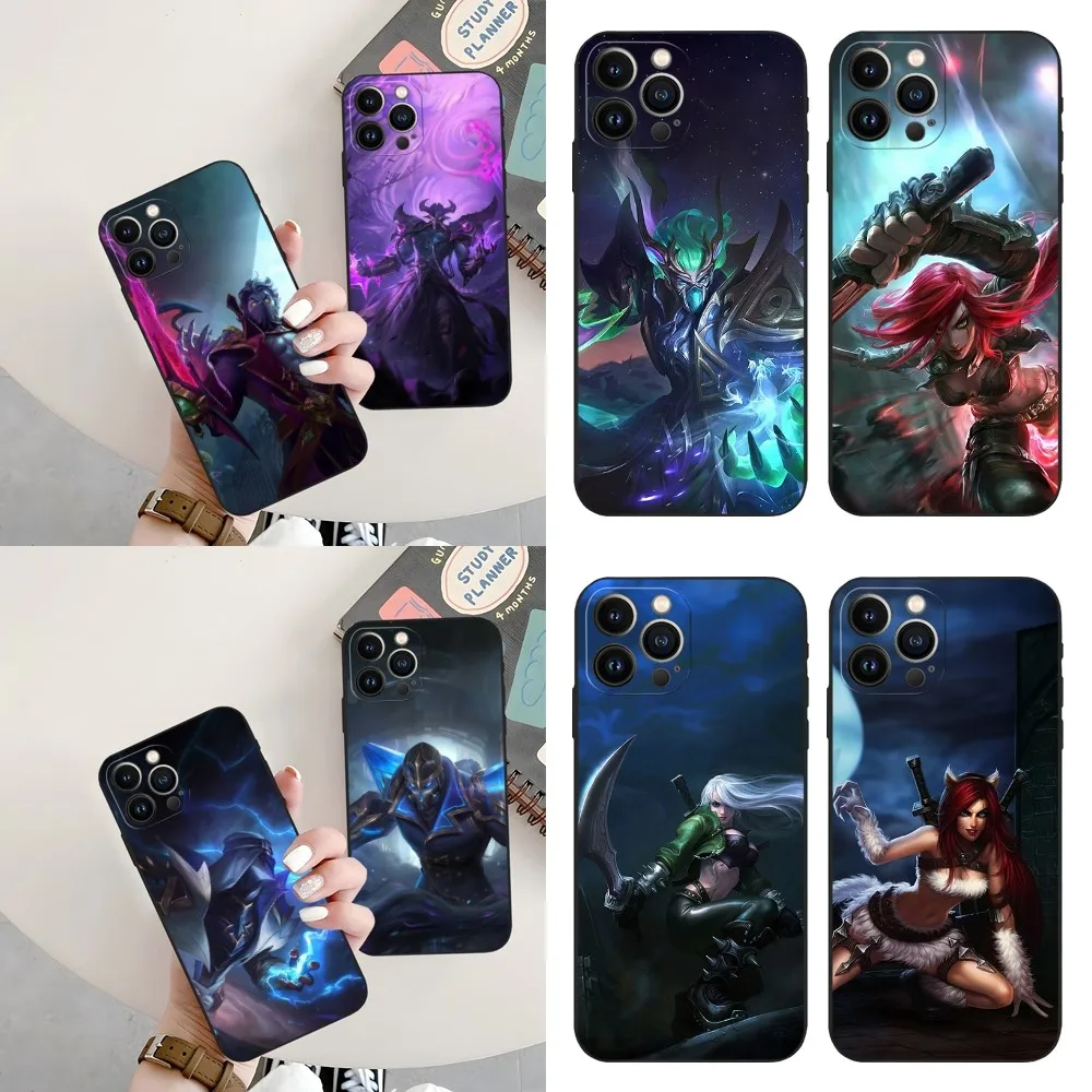 Kassadin Katarina Phone Case for Iphone 15 14 13 12 11 Pro Max Xr X Xs Mini 8 Plus SE 2022 Black Soft Silicone Cover